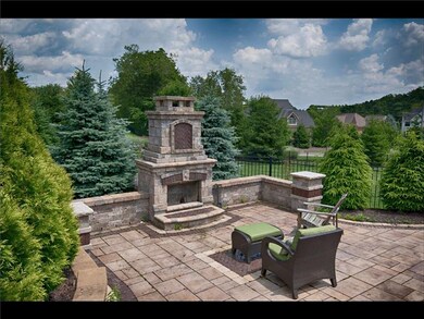 Outdoor fireplace and entertaining area