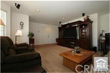 Living Room with Recessed Lighting. Surround sound