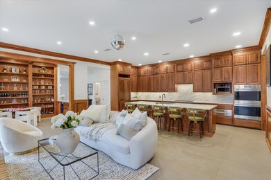 Living area featuring recessed lighting, visible 