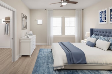 Primary bedroom on 2nd floor with large walk-in cl