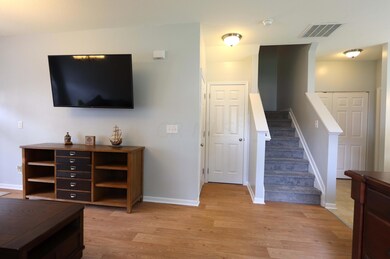 2 closets, stairs to upper level