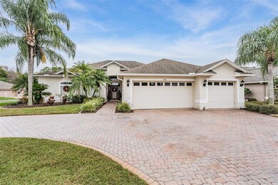 Pavered and circular driveway