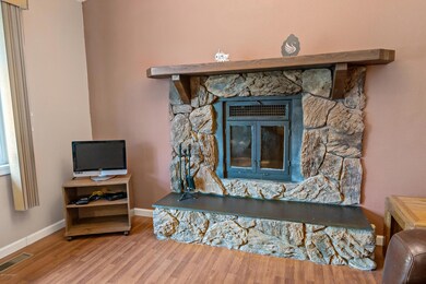 stone fireplace