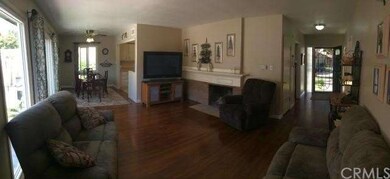 Gorgeous hard wood flooring and wood burning firep