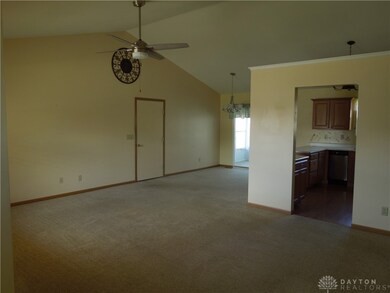 open living room/dining room