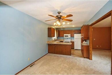View of kitchen from dining area