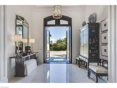 Mahogany Entry Doors to Foyer