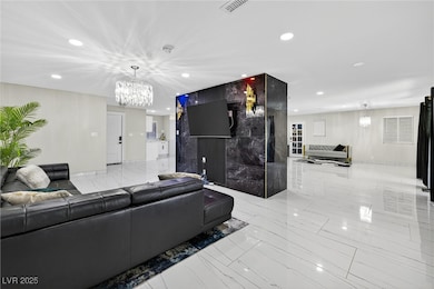 Common area with recessed lighting