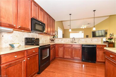 Large kitchen, soft close cabinets.