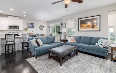 The open floor plan is perfect for entertaining or