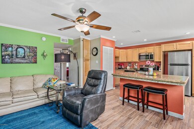 Open living and kitchen