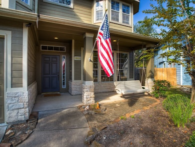 Front porch with swing.