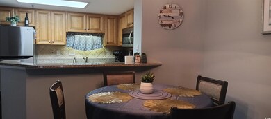 Kitchen with a skylight, kitchen peninsula, decora
