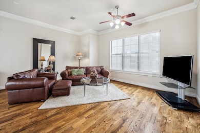 Open concept family room. Notice the wonderful natural light.