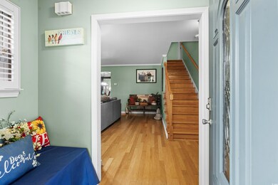 Hallway featuring light hardwood / wood-style floo