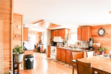 Vaulted ceilings and bamboo flooring.