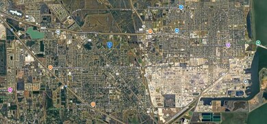 Aerial map of property and surrounding area