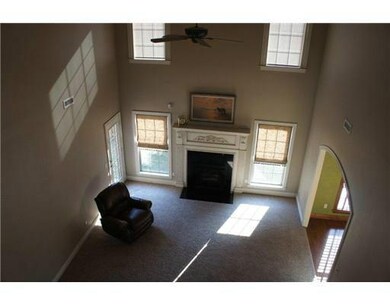 Living Room. View from second floor into living ro