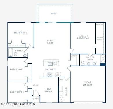 2052 Floor Plan with extended patio