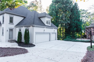 View of home's exterior with a garage