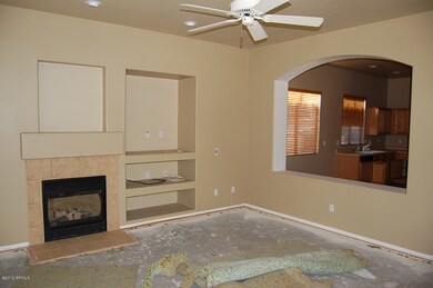 Living with fireplace