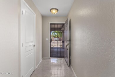 Front entryway with coat closet