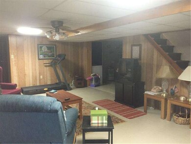 Partially finished basement.
