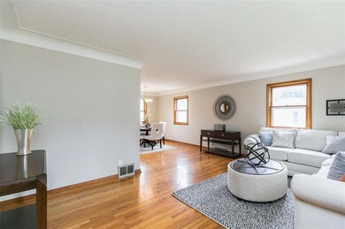 View from entry of Living Room toward Dining Room