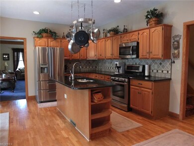 Gorgeous kitchen with a center island.