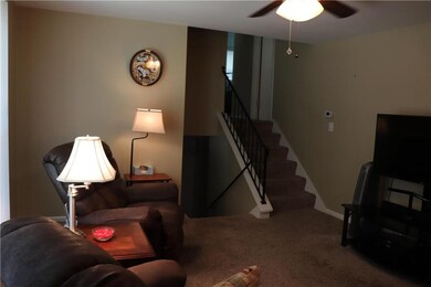 Living room with Entry to bedrooms upstairs