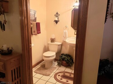 1/2 bath with pedestal sink
