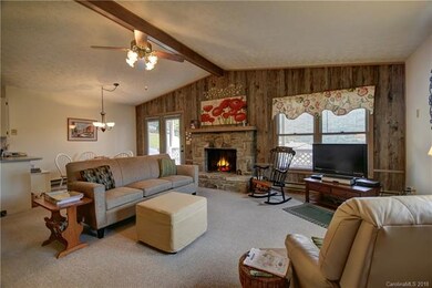 Great Room with Propane Gas Logs in the Fireplace