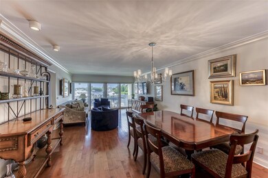 large and spacious living / dining room with water