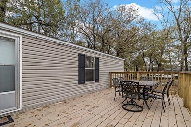 Big deck with railing.