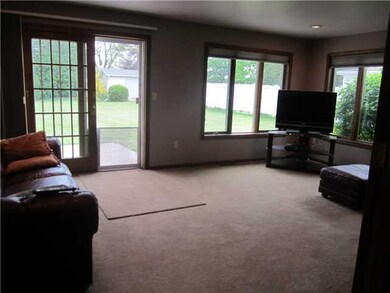 Family Room Family room with sliding glass doors l