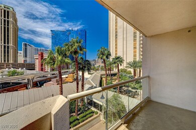 Balcony with a view of city