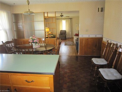 View from kitchen to living room.
