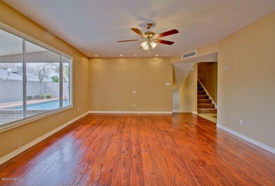 Beautiful living room with new fan.