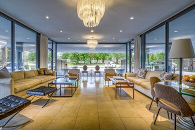 Beautiful glass walled lobby area
