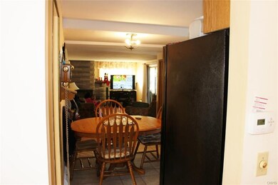View from Dining room through kitchen into family room