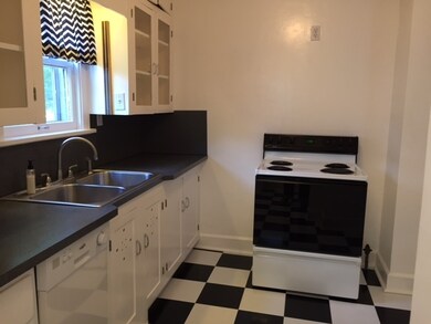 Kitchen has both electric and gas stove hook-ups.