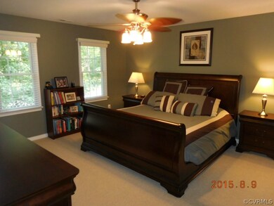 Large master suite with full master bath and walk