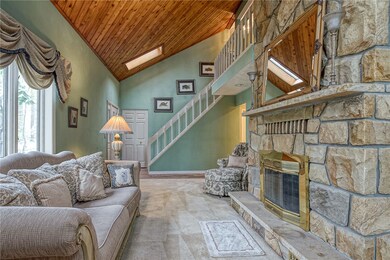 LIVING ROOM 24X12 ~  Gorgeous stone wood burning f