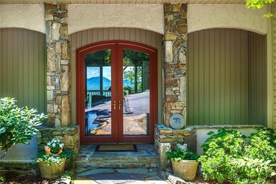 Flagstone entry to Stone Entrance Pillars accented