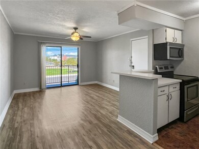 Kitchen featuring ceiling fan, stainless steel app