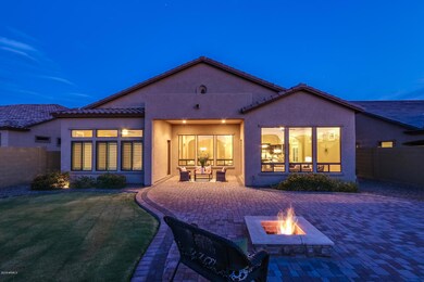 Exterior Rear Elevation at Sunset