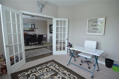 Office features classic french doors
