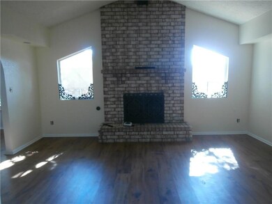 Laminate flooring, wood burning fireplac