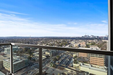 Balcony with a city view