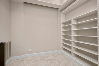 Custom shoe shelving.
